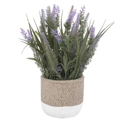 China 2021 Minimalist High Quality Decorative Lavender Flowers and Plants Lavender Bonsai Lavender Artificial Lavender Bouquet for sale