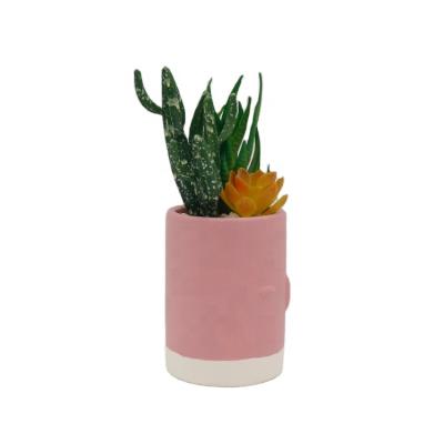 China Meirui Plants Mini Traditional Fake Office Desktop Decoration Artificial Succulents In Ceramic Pot for sale