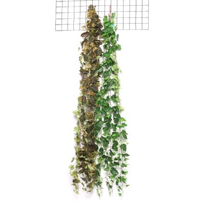 China 2021 Eco-friendly Greenery Artificial Hanging Vine 2m Climbing Plant Leaves Wall Decoration for sale