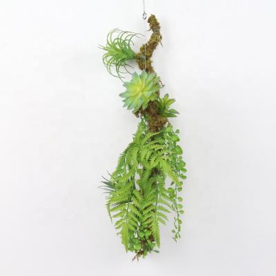 China Wholesale Artificial Plant Fern Grass 60cm Wall Decoration Fern Hanging Grass Eco-friendly for sale