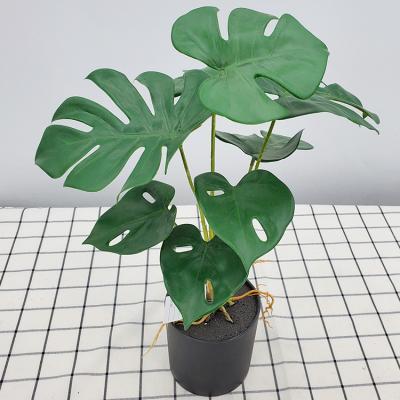 China Minimalist European Plants 8 Monstera Plant Bonsai Master Small Size Artificial Monstera Plant for sale