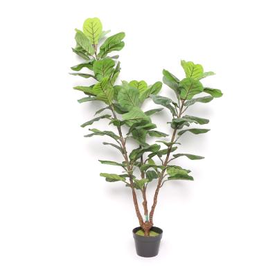 China 140cm Large Artificial Plants Porcelain Artificial Plant Fake Violin Leaf Silk Fig Tree for sale