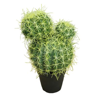 China Mini Fake Cactus Boll Artificial Green Plant Decor Room Indoor Cactus Potted Minimalist Artificial Plants for sale