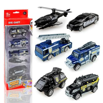 China Toy YongnKids Diecast Car Alloy Diecast Police Vehicle Toys Metal Vehicle Model Toy Set for sale