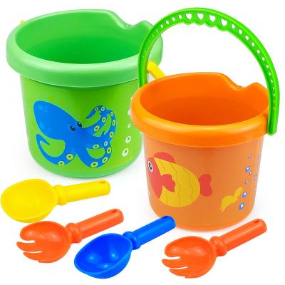 China YongnKids Outdoor Play Kids Summer Sand Bucket Plastic Beach Toy With A Shovel Sandbeach Toy for sale