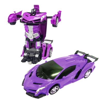 China Induction Flight YongnKids Purple Robot Remote Control Car 2 in 1 Induction Vehicle 360 ​​Degree for sale