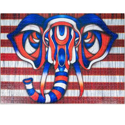 China Toy YongnKids Wholesale DIY Educational Colorful Logic Thinking Puzzle Pieces Cartoon Elephant Puzzle 1000 Pieces for sale