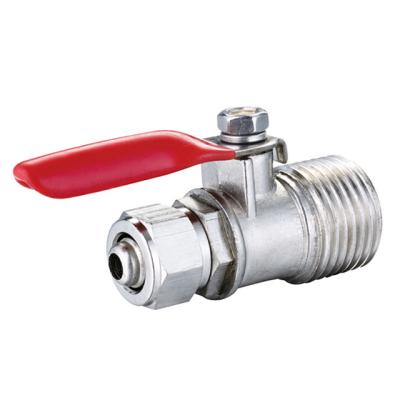 China High Quality Brass Female Inlet And Outlet Water Pressure Treatment Both Ways Hose Valve For Pex Pipe for sale