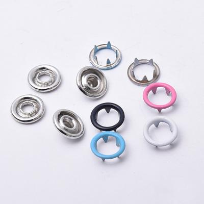 China Dry Cleaning Garment Accessories Custom Covered Cap 16l 18l 9mm Metal Push Button Ring 9.5mm 10mm Snap Five Prong Ring Fork Button for sale