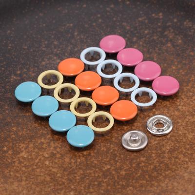 China Dry Cleaning Garment Accessories Custom Covered Five Prong Ring Push Button Hat Fork Button Snap 9.5 Mm for sale