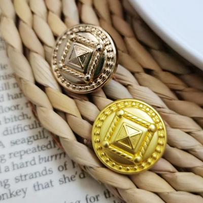 China Custom New Style Dry Cleaning Logo Metal Leg Button Suit Blazer Button Alloy Gold Coat Buttons For Blazer Suits for sale