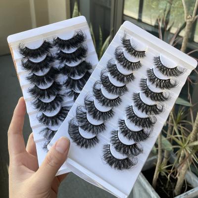 China Waterproof Biodegradable Silk Fiber Synthetic Hair False Eyelash Accessories Bulk Lasheswholesale Seller 5D Eyelashes 25mm 27mm Long 30mm for sale