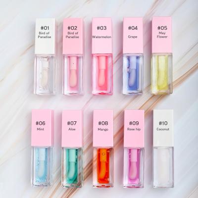 China Sunscreen Fruit Flavor Moisturize Lips 10 Colors Private Label Vegan Lip Gloss Vendor Glitter Liquid Lipstick for sale