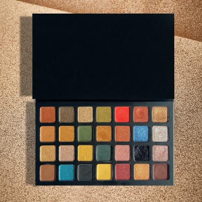 China Waterproof Create Your Own Brand Colors 28 Multi Colors Vegan Eyeshadow Shimmer Private Label Pigmented Eyeshadow for sale