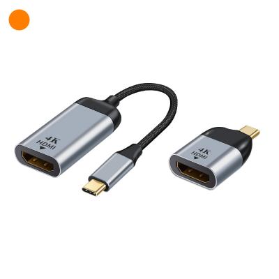 China LAPTOP Gold Plated Nylon Braided Type C to Female 4K 30Hz HD-MI Converter Adapter Cable for sale