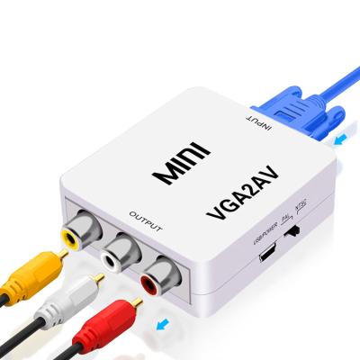 China High Quality COMPUTER Video TV Transmitter Supplement VGA To AV Converter Cable Adapter for sale