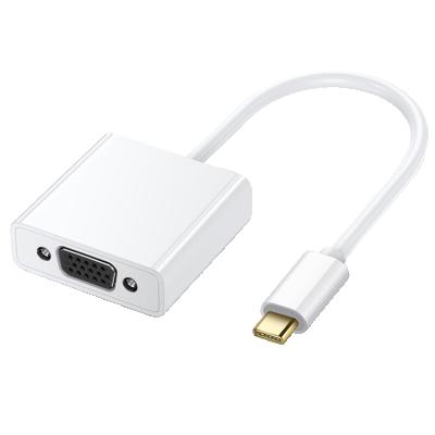 China Plug and Play VGA Adapter 1080p Type C USB C to VGA Cable Adapter Male to Female for Laptop Projector for sale