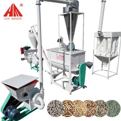 China In medium or large farm plant or animal feed processing machinery chicken feed production line small poultry feed pellet making machine for sale