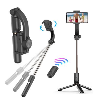 China Handheld Remote Control Selfie Smart Handheld Tripod Stick Selfie Stick Stability Gimbal Video Stabilizer for Mobile Cell Phone Smartphone for sale