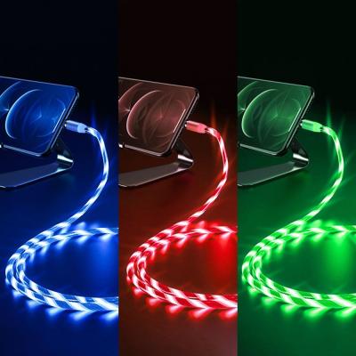 China Mobile Phone Cell Phone Lighting 360 Flash Magnetic Charging Wire 3 In 1 Key Usb Led Lighting C Cargador for sale