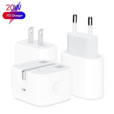 China Portable Mobile Phone Cargador 18w 20w Palladium USB-C Wall Power Adapter Mobile Phone AU Fast Charger EU USA UK For Apple IPhone X/10/11/12 for sale