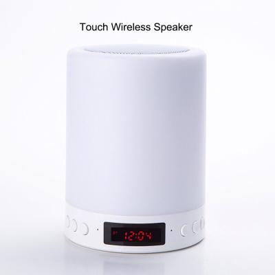 China Mini New Colorful Alarm Clock LED Mini Speaker with Touch Control Lamp for Outdoor LCD Speaker for sale