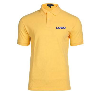 China Custom Logo Anti-Shrink 100% Cotton New Design Polo Men Tshirt Printed Custom Logo Polo Shirt for sale