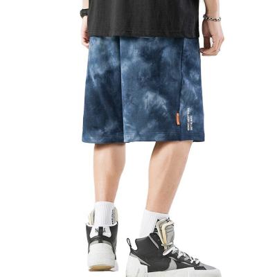 China Viable summer customized hip-hop to dye tying 100% cotton men's sports shorts tide men's casual shorts loosely for sale