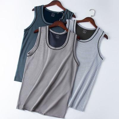 China Bodybuilding Men's Sleeveless Tank Tops Muscle Vest Tank Tops Mens Underwear Anti-Shrink Vest O-Neck Knitwear Solid Mens Sports T-shirt for sale