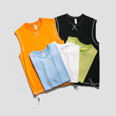 China Wholesale Men's Anti-Shrink Rib Anti-Shrink 95% Cotton 5% Spandex Tank Tops Mens Empty Solid Tank Tops for sale