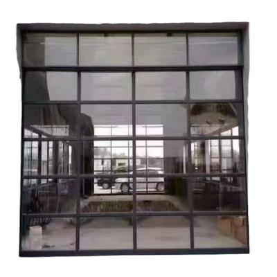 China 2021 Modern Hot Sale Security Auotmatic Garage Glass Door Aluminum Alloy Materials For Villa for sale