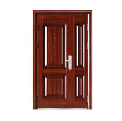 China Modern Exterior Front Main Entrance Steel Modern Metal Security House Door Simple Design for sale