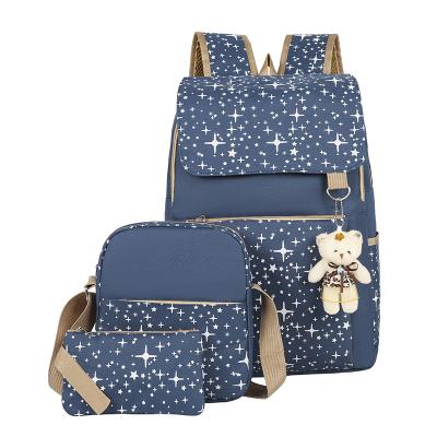 China 3pcs set 2021 new design 3pcs set hot sale good qauality backpack backpac kids bag school bag for kids for sale