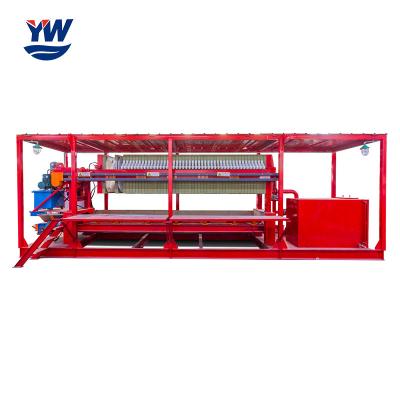 China Membrane Mobile Filter Press For Sludge Dewatering Filter Press System Piling On Truck for sale