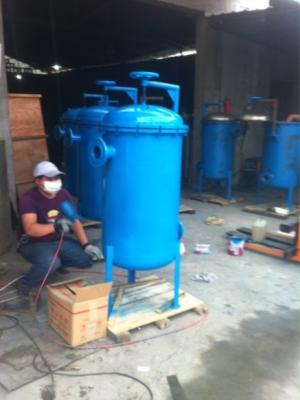 China Cs Bag Filter For Sludge Dewatering Boiler Rubber Lined PTFE Lined Acid Alkali Resistant for sale