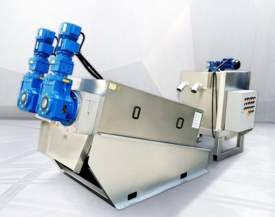 China Volute Screw Press Sludge Dewatering Machine Snail Stacking Integrated for sale