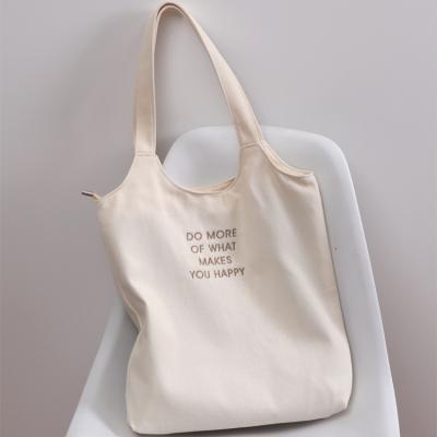 China Shopping Custom Design Reusable Cotton Canvas Beach Bag For Women Canvas Tote Shopping Cloth Handle Dust Cotton Bags for sale