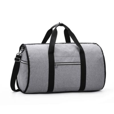 China Premium Hanging Canvas Garment Duffel Bag Tote Business Travel Suitcase Travel Hanging Convertible Garment Bags for sale