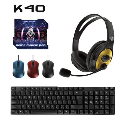 China Best Selling Anti-fall Amazon Keyboard Mouse Earphones 4-in-1Combo Mouse Pad Set for Laptop Mac Windows OS Keyboard Earphones Slim Gaming for sale