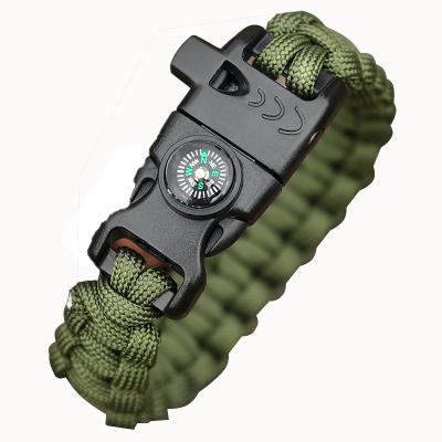 China MAMBO Multifunctional Outdoor Survival Multi-Tool Flint Fire Starter Adjustable Paracord High Quality Survival Bracelet for sale