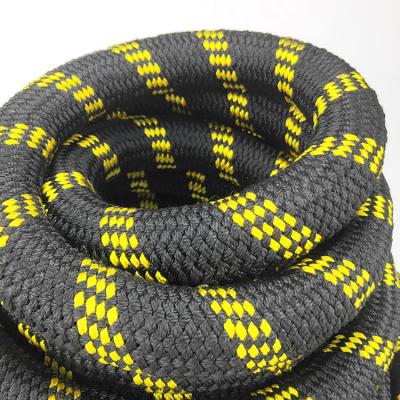 China Bodybuilding Fitness 1/1.5/2 Inch Heat-Shrink Grip Strand Twisted Polyester Battle Ropes for sale