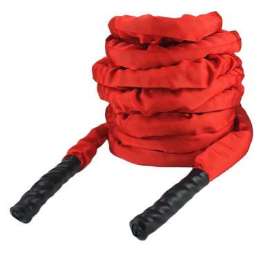 China New Design 1/1.5/2 Inch Battle Rope Universal Heavy Sleeve Training Exercise Fitness Gym Red Battle Rope for sale