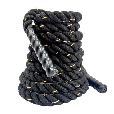 China Durable Battle Rope For Training Wrestling Ropes For Gym And 30ft 1.5inch Exercise Polyester Fitness Battle Rope for sale