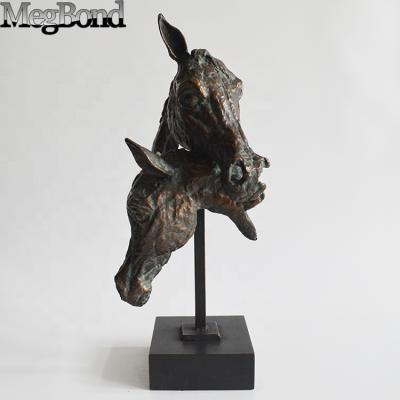 China Europe Animal Head 3d Cast Horse Head Animal Heads for sale