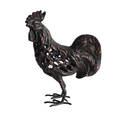 China Metal Metal Rooster Decor, Decorative Cast Metal Garden Rooster for Yard Decor for sale