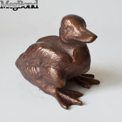 China Europe Cast Iron Duckling Small Sculptures For Garden And Table Top for sale