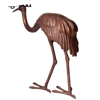 China Europe Cast Metal Garden Cranes Cranes Statues for sale