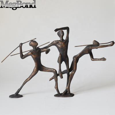 China Europe cast antique bronze successive javelin throwing statue for home decor for sale