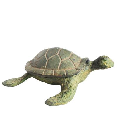 China Europe cast iron turtle storage box tray for jewelry and hiding key for sale