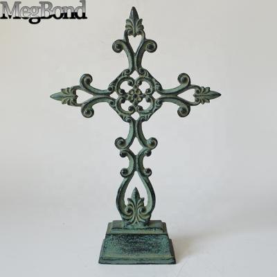 China Europe Cast PIERCED STANDING CROSSfor Home Decor for sale